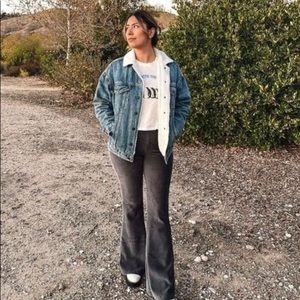 Aerie Groove-on velour high waisted flare pants